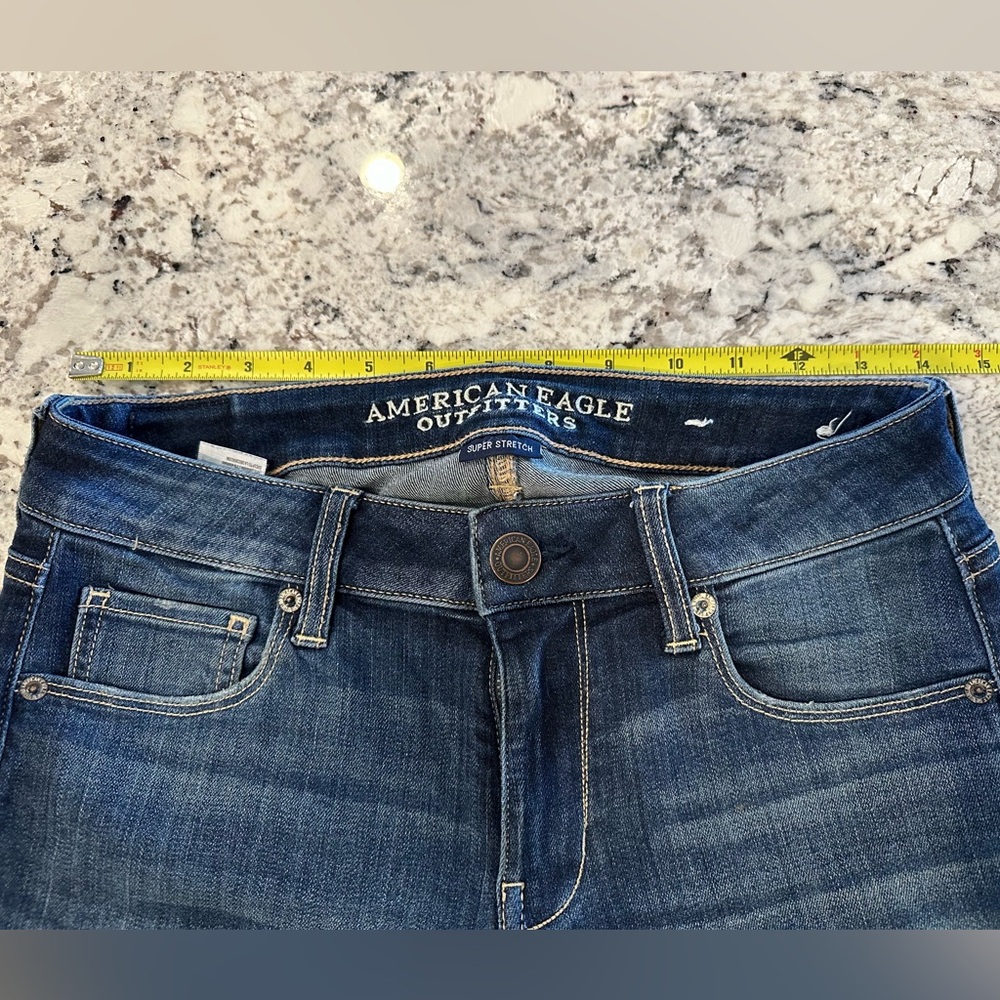 American Eagle Skinny Jeans Super Stretch Size 4 Long - Picture 10 of 12